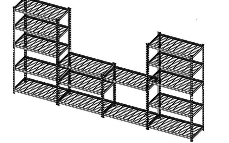Kệ đa năng CSPS 107cm – 05 vỉ lưới màu đen VNSV107A5BB1
