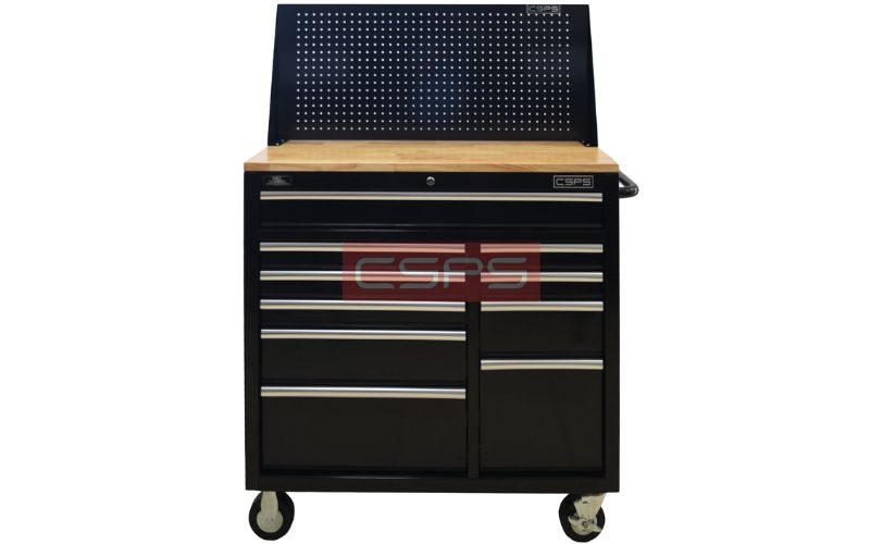 Tủ dụng cụ CSPS 104cm – 10 hộc kéo có mặt ván VNTC10410B13M