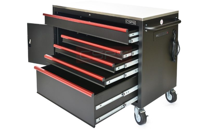 Tủ dụng cụ CSPS 132cm – 05 hộc kéo màu đen VNTC13205BB1M