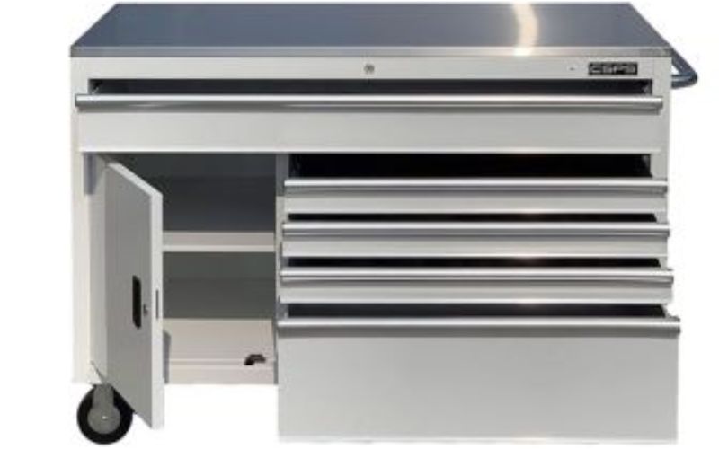Tủ dụng cụ CSPS 132cm – 05 hộc kéo màu trắng VNTC13205BJ3M