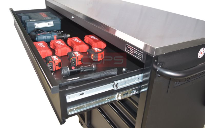 Tủ dụng cụ CSPS 155cm – 10 hộc kéo màu đen VNTC15510BB1M
