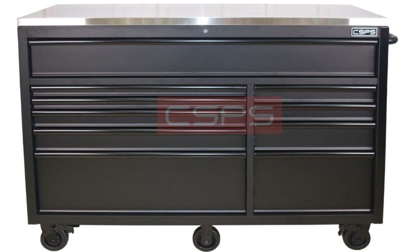 Tủ dụng cụ CSPS 155cm – 10 hộc kéo màu đen VNTC15510BB1M